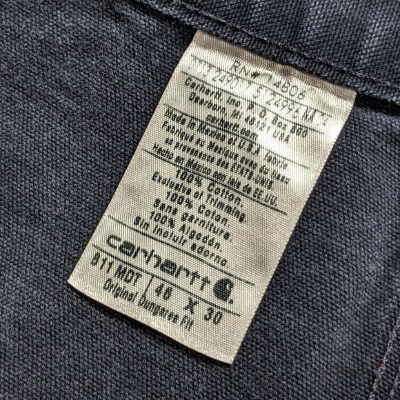 Carhartt B11-MDT Duck Canvas Loose Fit Carpenter Work Pants 43x28 Dark Blue - Picture 14 of 14